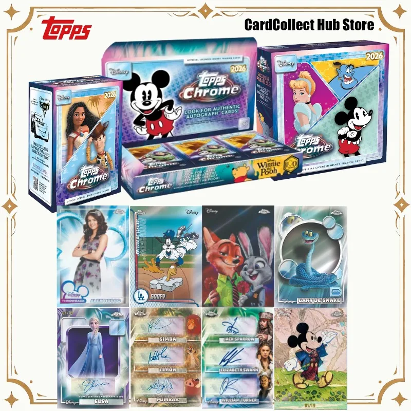 

Topps Chrome Official Disney Trading Cards Mickey Woody Cinderella Classic Character Collectible Cards Trending for Disney Fans