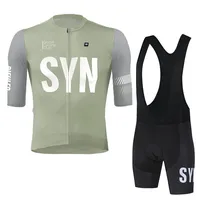SYN-Sudadera de ciclismo para hombre, camiseta de ciclismo de carretera MTB de verano, camiseta corta de fibra de poliéster, ropa de secado rápido