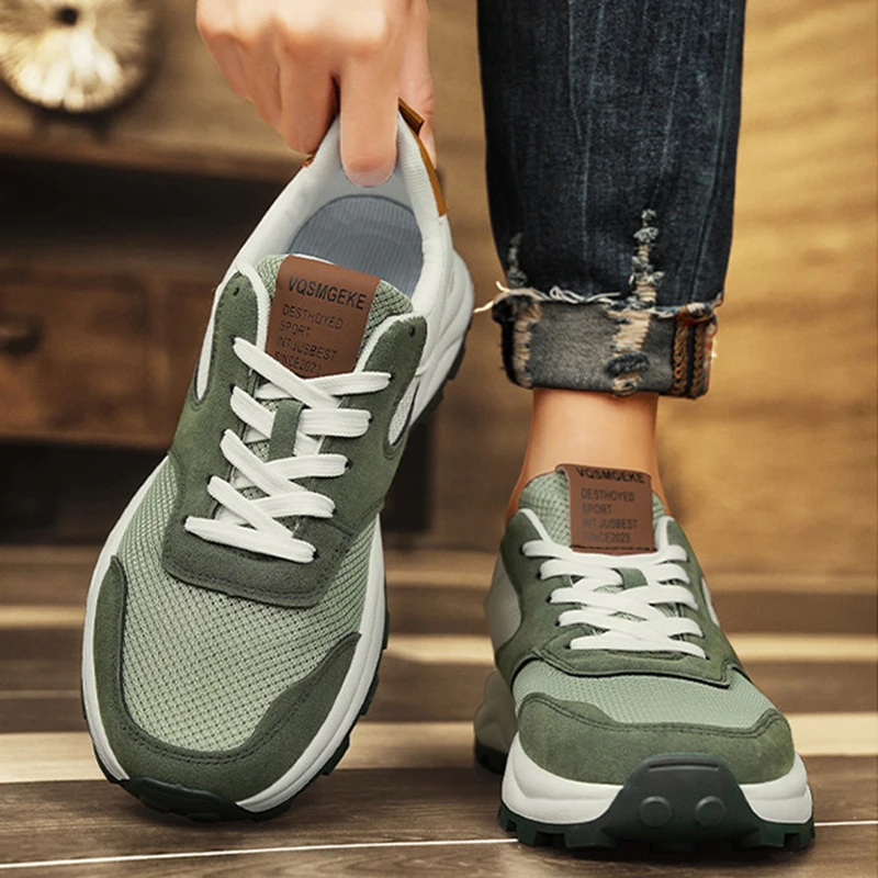 

Men's sports shoes new spring Gump shoes breathable mesh surface comfortable casual running shoes thick soles non-slip shoes