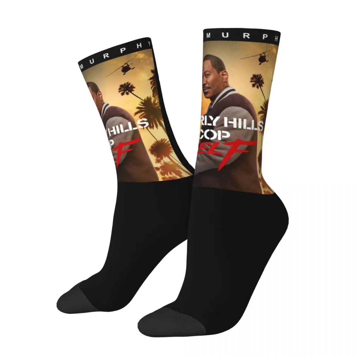 Fashion Men's Women's Beverly Hills Cop Axel F Crew Socks Funny 2024 New Movie Merch Basketball Socks Comfortable Wonderful Gift