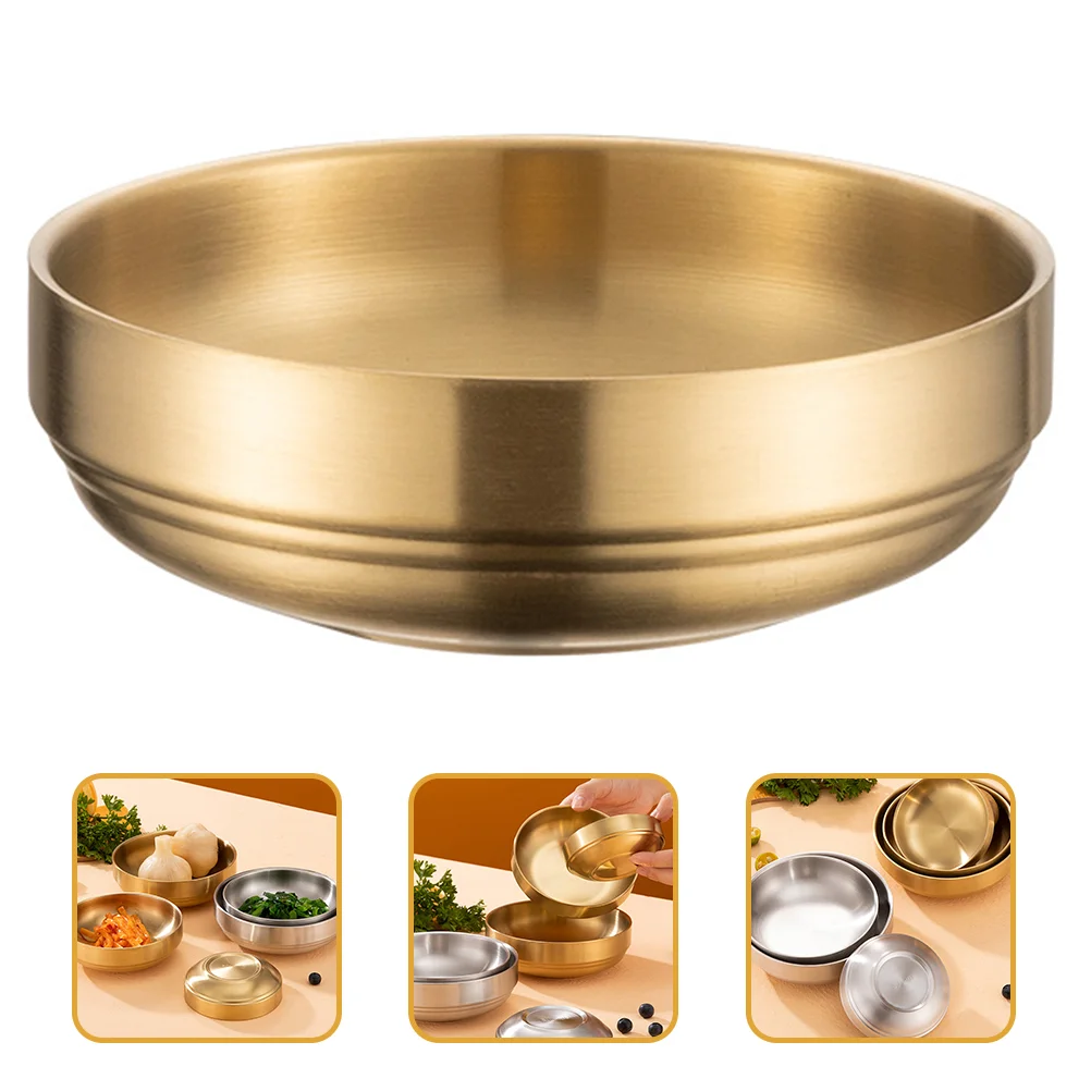 Stainless Steel Cold Noodle Bowl Condiment Containers Sauce Appetizer Plates Dish for Home Household Seasoning Dishes Metal