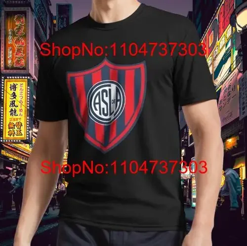Camiseta con Logo activo de San Lorenzo de Almagro, talla divertida S a 5XL, vintage, lavada, estirada, informal, suave, versátil y transpirable