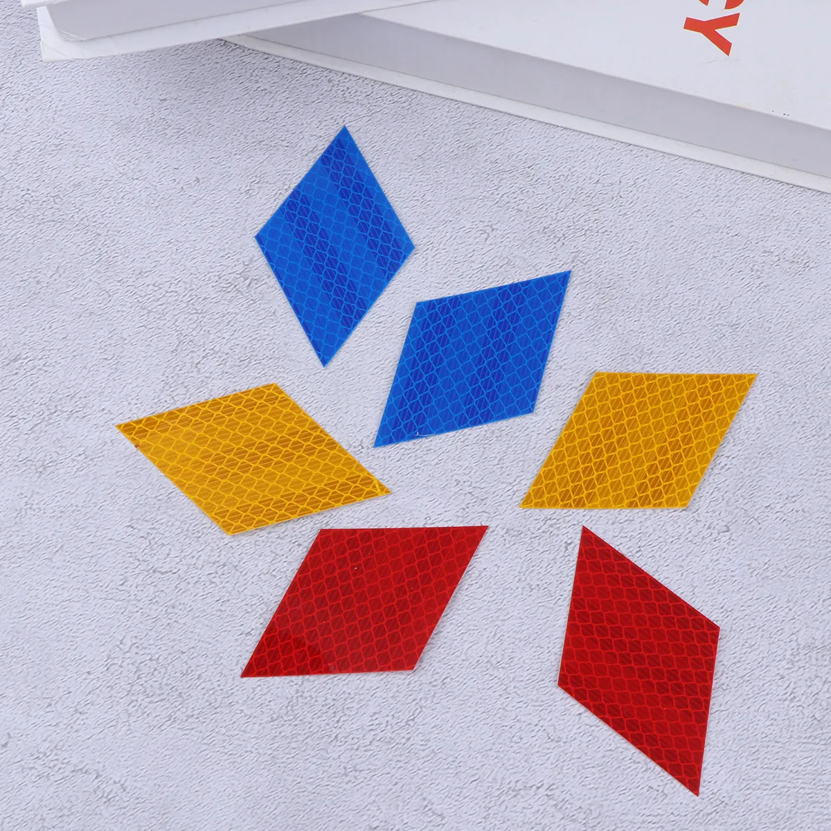 

12Pcs Reflective Bike Sticker Rhombus Shape Removable High Brightness Warning Decal for Night Riding Bicycle Motorcycle Outdoor