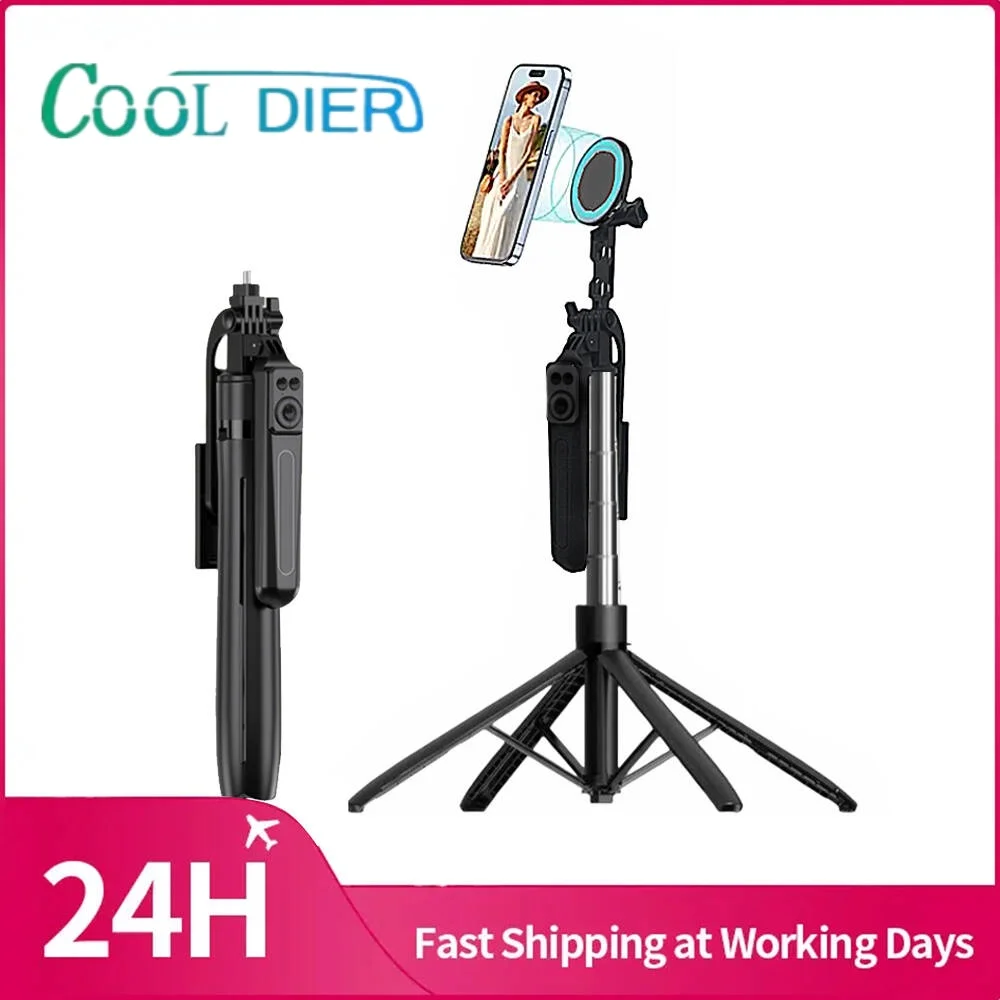 

COOL DIER 1.8m Magnetic Tripod Portable Selfie for iPhone 15 14 13 Pro Pro Max for Live Streaming Vlogging