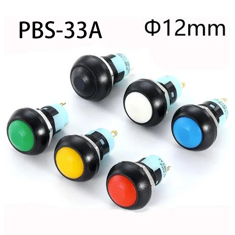 

1 шт., водонепроницаемый кнопочный переключатель, 12 мм, 250 В, 3 А