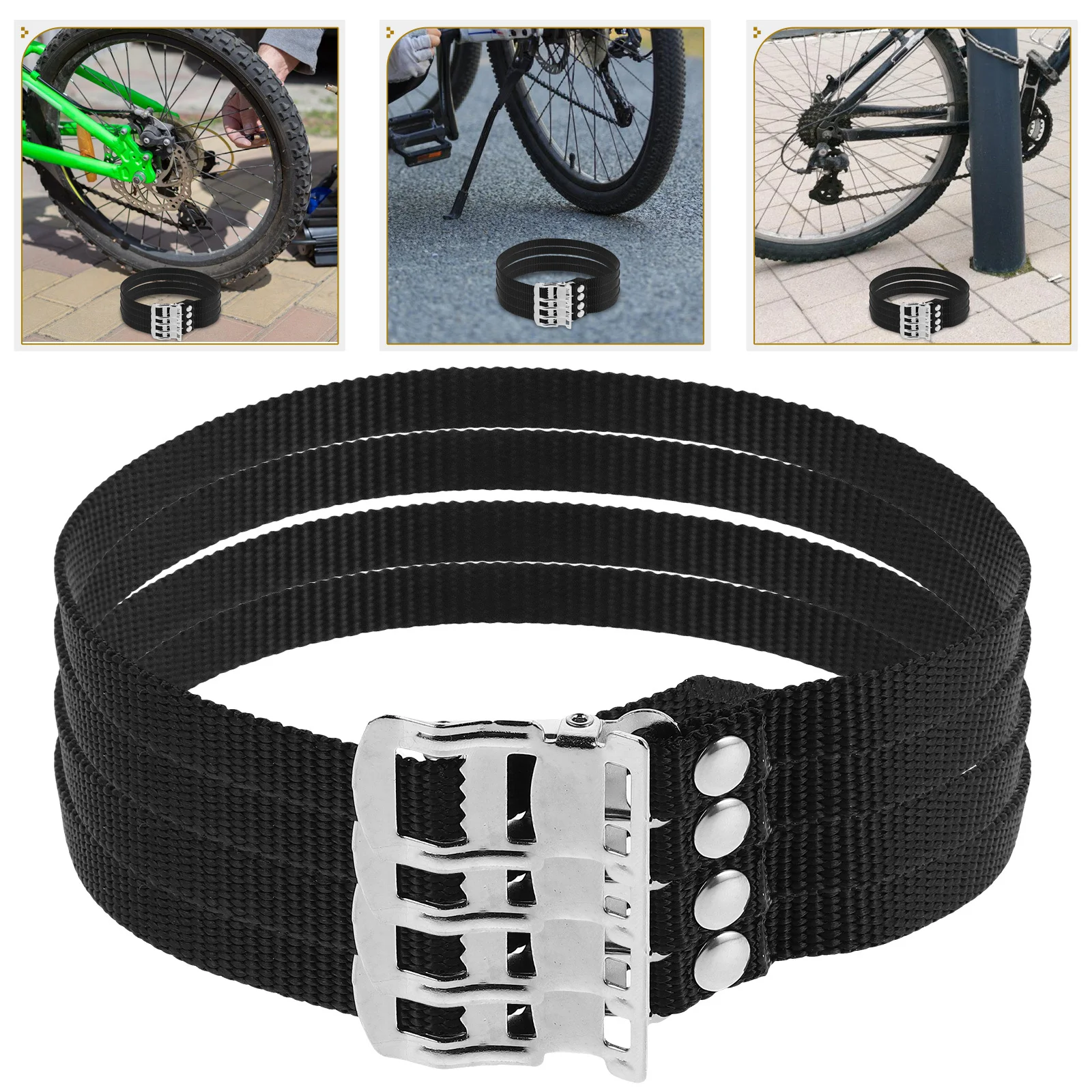 

6Pcs Universal Bike Pedal Straps Adjustable Nylon Foot Pedal Straps Replacement for Stationary Bicycle Exercise Training Fitness