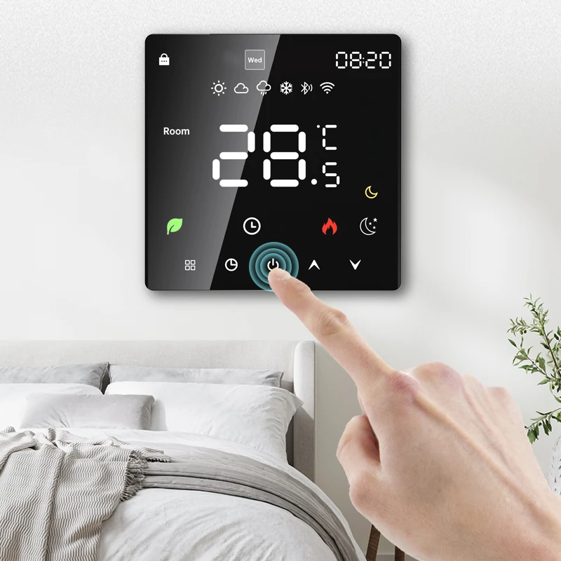 Tuya wifi smart thermostat elektrische bodenheizung trv wasser gaskessel temperatur sprach fernbedienung für google home alexa