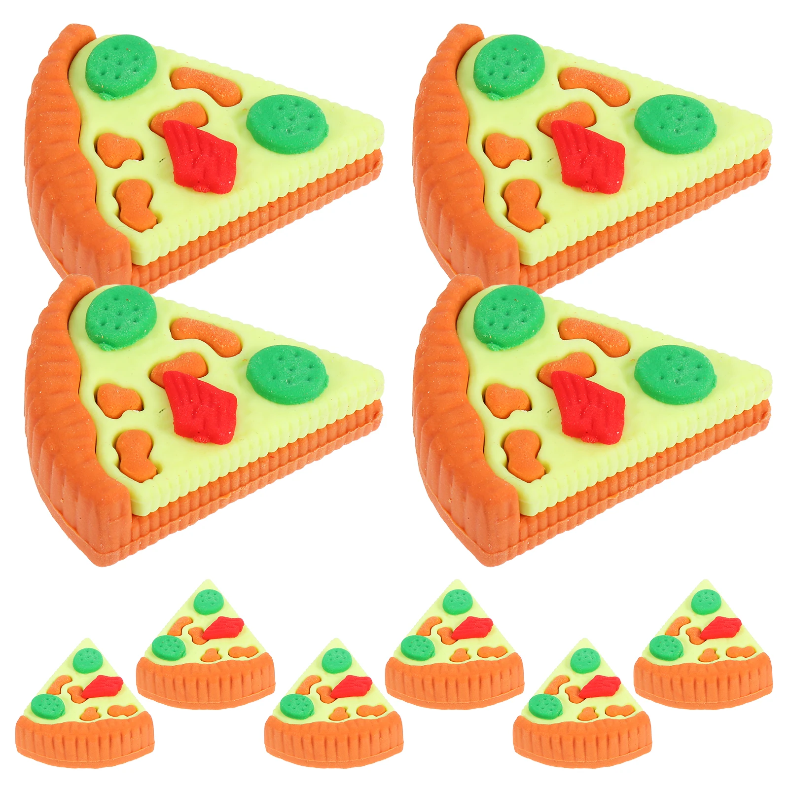 

30 Pcs Triangle Pizza Eraser Cute Erasers for Bulk Prizes Classroom Rewards Kawaii Mini Tpr Cartoon Primary School