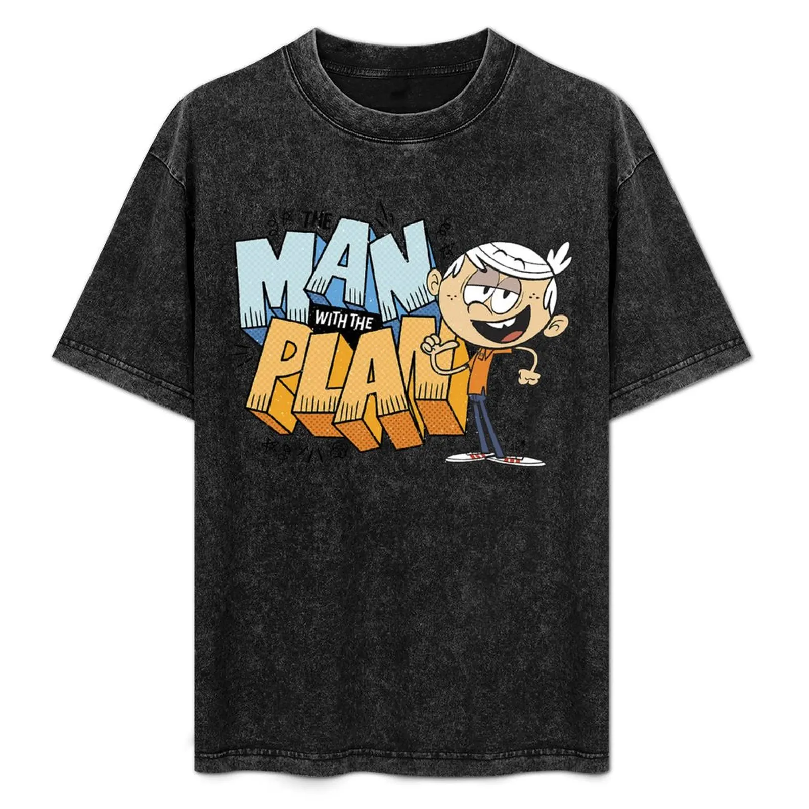 Camiseta The Loud House Lincoln Loud The Man With The Plan, camiseta básica de color liso para todas las estaciones