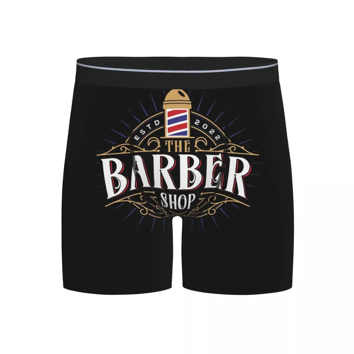 

Long Boxer Underpants Shorts Barber Shop Sign Entrance Panties Men's Soft Underwear for Homme Man Boyfriend Gift