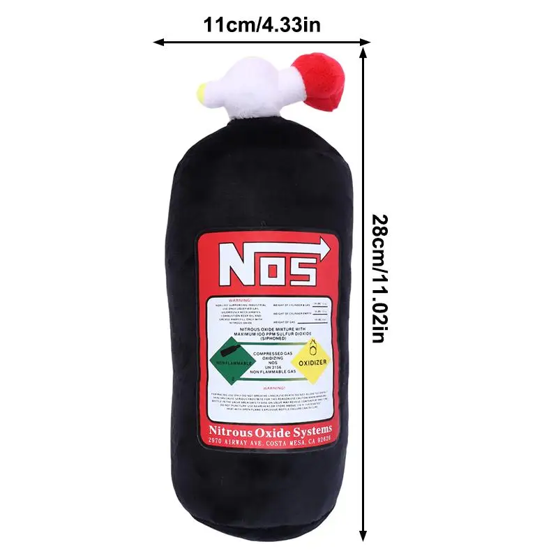 

Car Seat Neck Pillow Creative NOS Nitrous Oxide Bottle Soft Plush Car Headrest Car Decoration Neck Support Seat Cushion