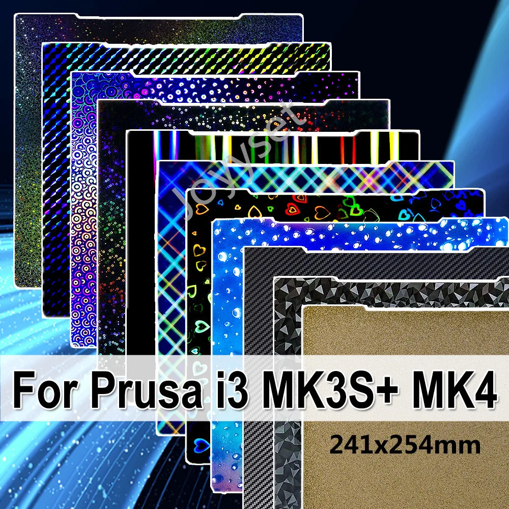 For Prusa i3 MK3 MK3S+ MK4 Build Plate 241*254mm Spring steel sheet pei peo pet pey h1h build plate 3d printer parts heated bed