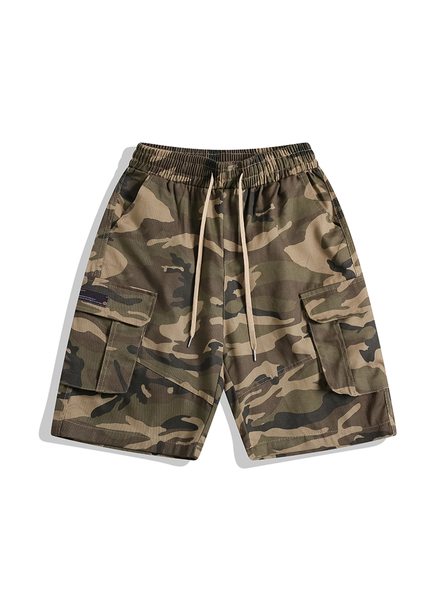 المرأة التمويه Y2k البضائع السراويل خمر Harajuku طول الركبة السراويل الجمالية كبيرة الحجم عالية الخصر سراويل قصيرة 2000s الملابس #3