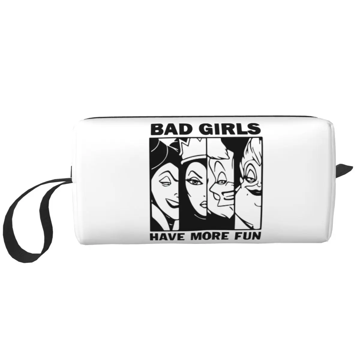 

Custom Fashion Bad Girls Have More Fun Villains Cartoon Toiletry Bag for Women Makeup Cosmetic Bag Beauty Storage Dopp Kit