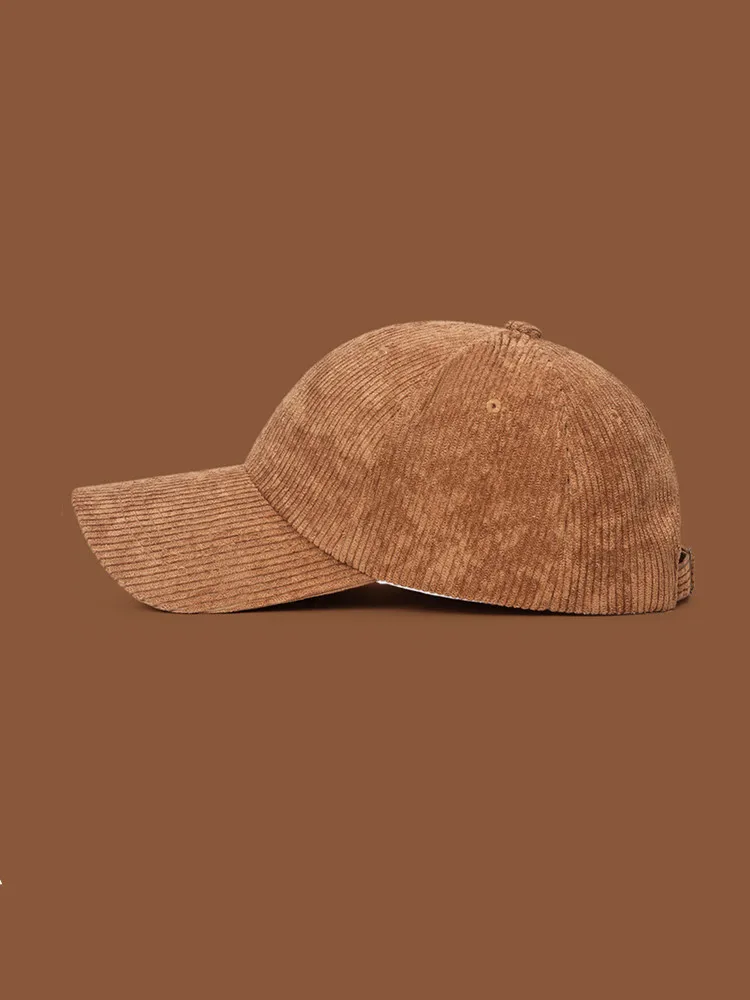 Vielseitige, lässige und bequeme Entenschnabelkappe – einfarbige Unisex-Sonnenschutz-Baseballkappe aus Cord – Detail 6