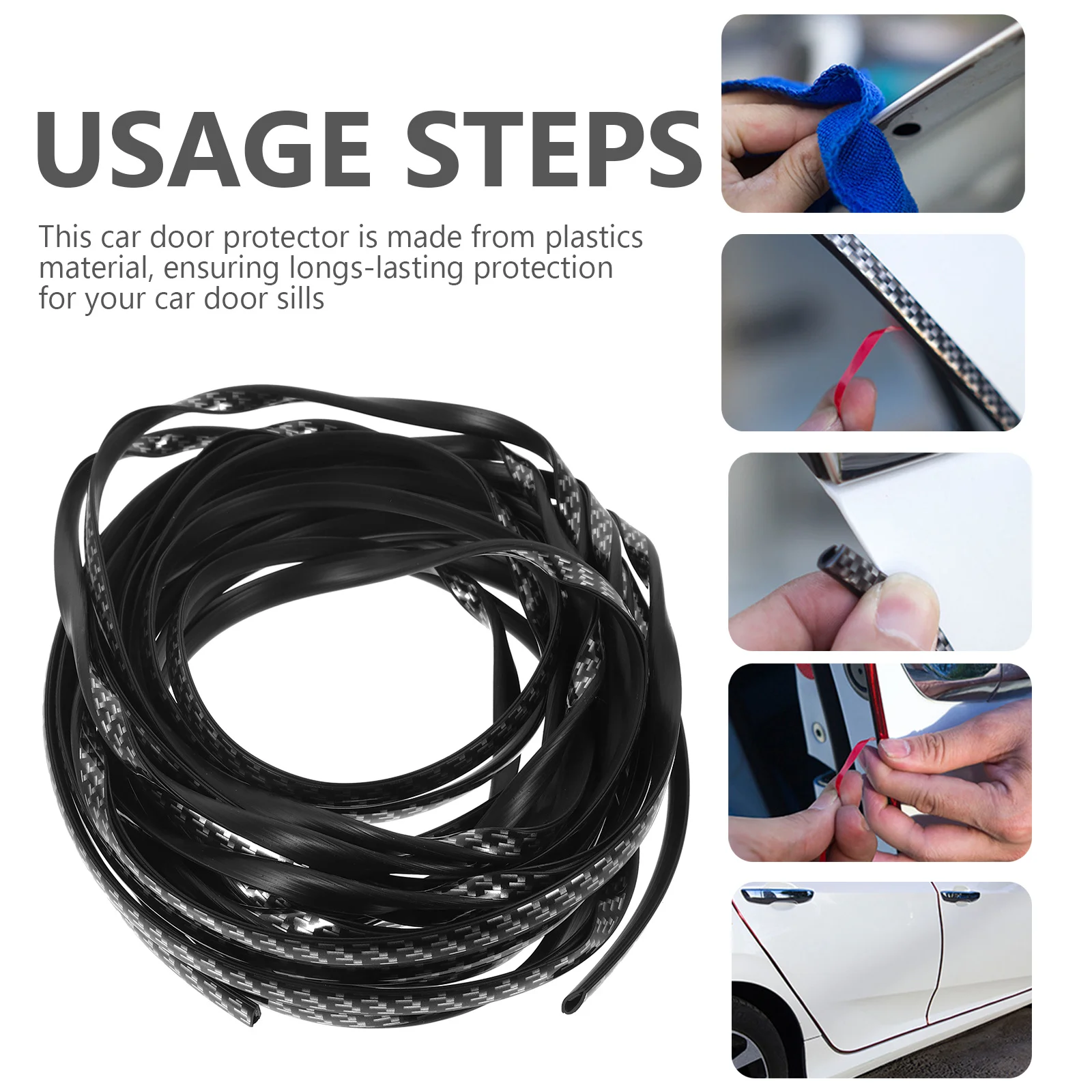 

Car Door Sill Strip Plastic Protector Car Door Bumper Guard Scratch Prevention Automotive Entry Anti-Collision Guard