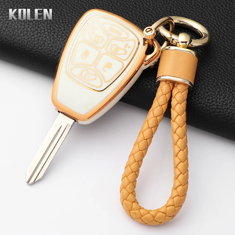 Fashion TPU Car Key Case Cover For Jeep Chrysler 300C Avenger Sebring Chrysler 200 Aspen Dodge Charger Commander Grand Cherokee