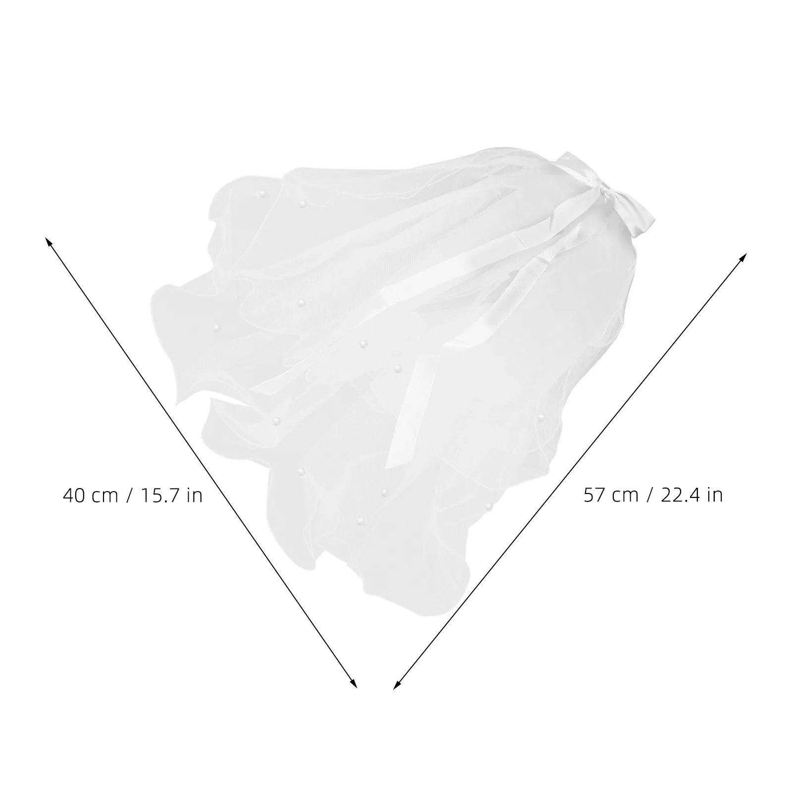 Bowknot Dual-Layer Kids Wedding Veil Decorative Hair Accessory Child Photo Head Veil Hair Accessories