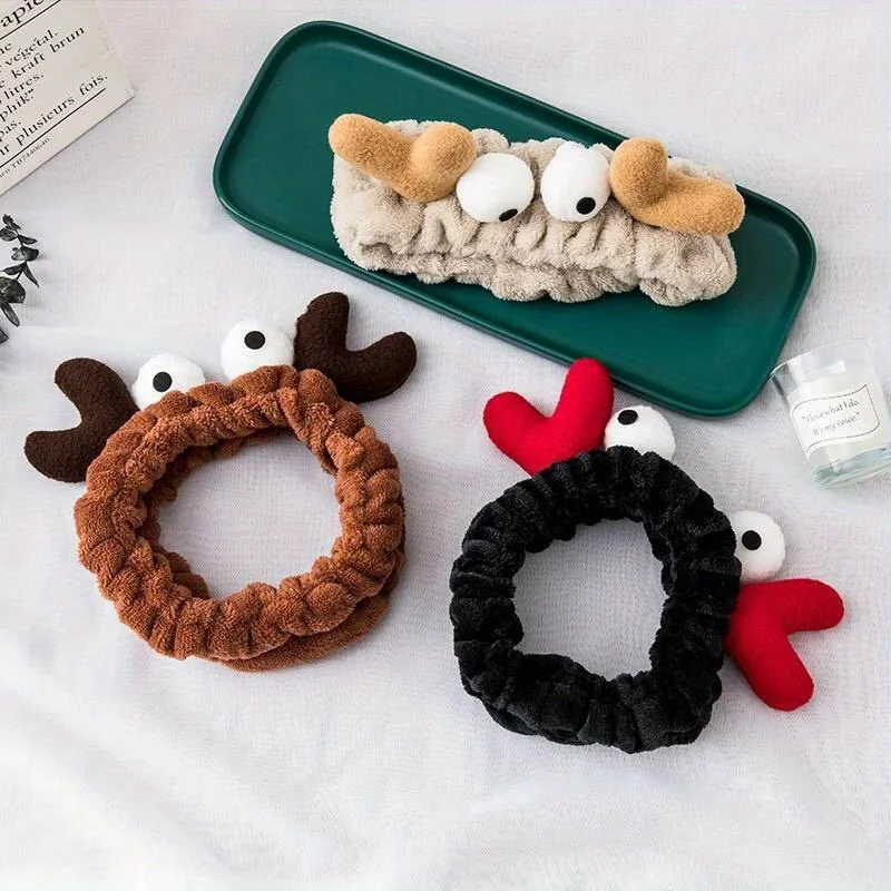 

Cartoon Crab Headband for Women, Non-Slip Wide Hair Hoop for Facial Care & Makeup, Soft Comfortable Hairwear