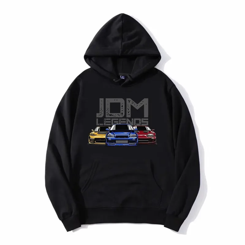 JDM Legends Hoodie Initial D Hoody Sweatshirt Oversized Tops Casual Cool Car Printzipper Streetwear Unisex Coat