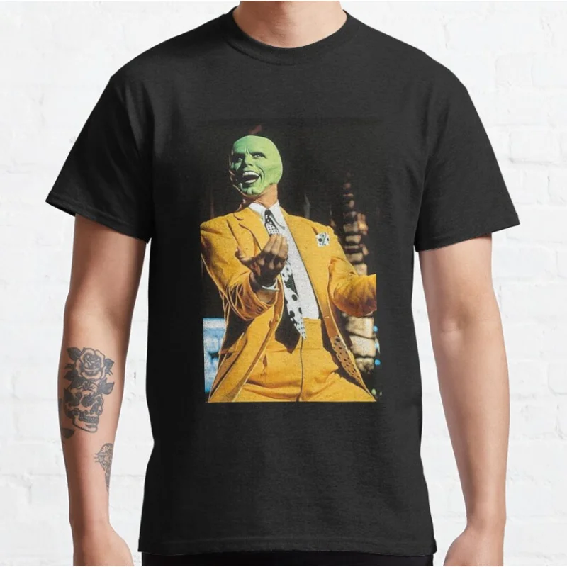 

0614 Funny Comedy The MASK Movie Jim Carrey 1994 Vintage Retro 90s film Graphic clothes All size Tops S-6XL