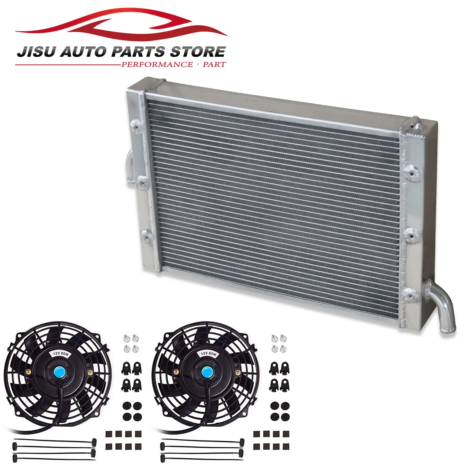 Aluminum ATV /UTV radiator + Fans for 2017-2019 Polaris RZR 1000 XP Turbo 2018