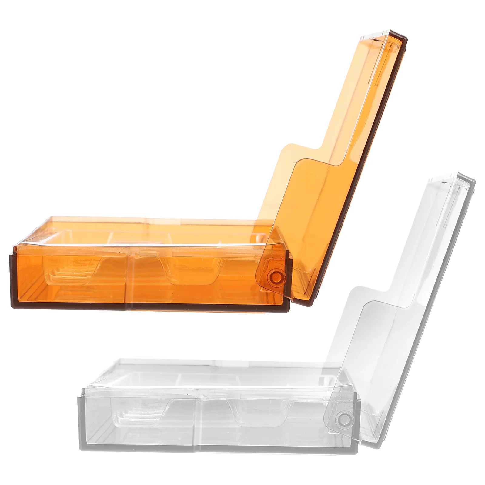 2 Pcs Box Syringe Storage Plastic Injector Container Clinic Case Holder Medical Instrument Supplies Injection