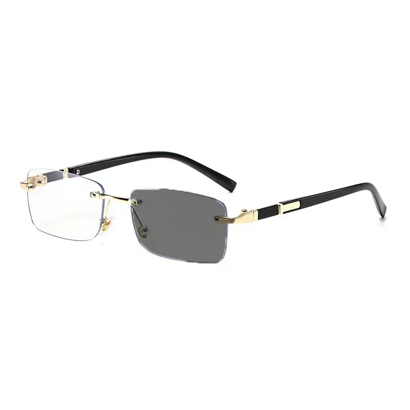 Square Rimless Photochromic Myopia Glasses Men Women Business Anti-UV Nearsighted Eyewear Retro Eyeglasses 0-1.0-4.0 image 5