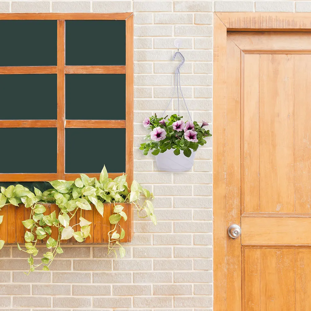 

8 Sets Plastic Flowerpot Hanging Balcony Chlorophytum Planter Container Modern Design Suitable Plants Display