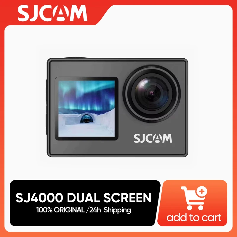 SJCAM SJ4000 Dual Screen 4K Action Camera 30M Waterproof Anti-Shake HD Sports Video Action Cameras Motorcycle Bicycle Helmet