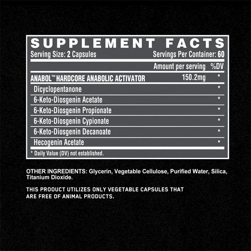 Anabol Hardcore Supplement - Balances Hormones, Reduce Fatigue, Improves Athletic Performance, Endurance, Maintains Vitality