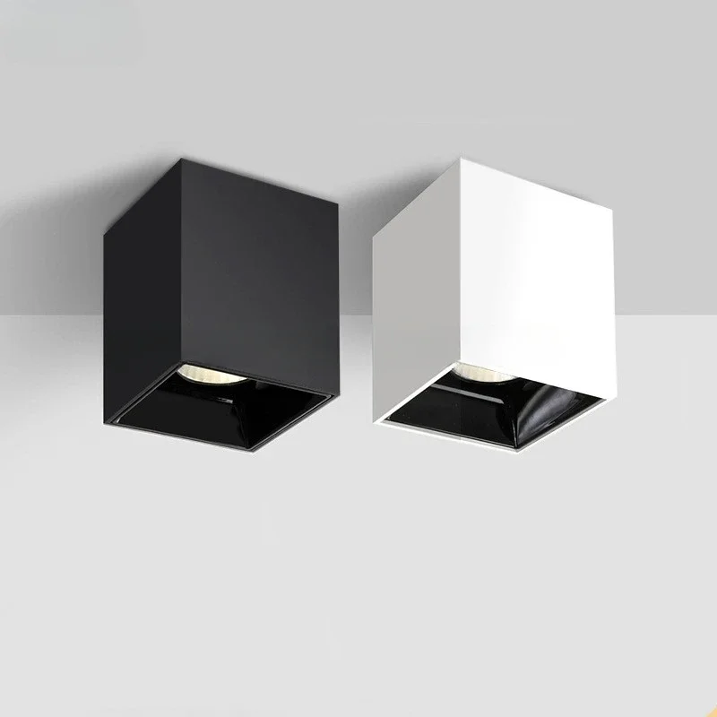 

Square Surface Dimmable LED COB Downlight spotlight 7W10W 15W 18W AC110V 220V indoor lighting No opening Ceiling Spot lights