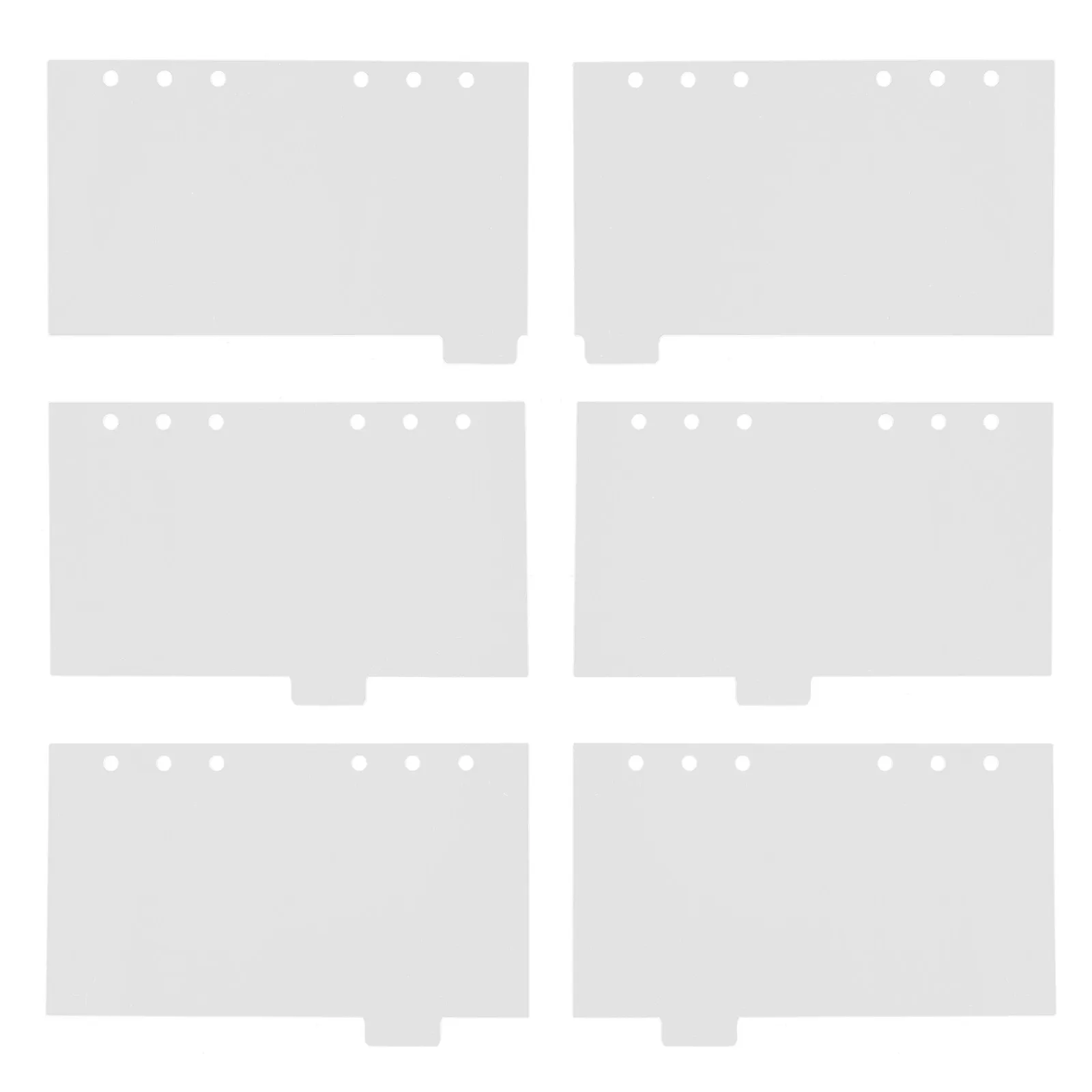 

6Pcs Clear Acrylic Notebook Binder Refillable Planner Cover Transparent Journal Binder 6 Ring Loose Leaf Budget Organizer