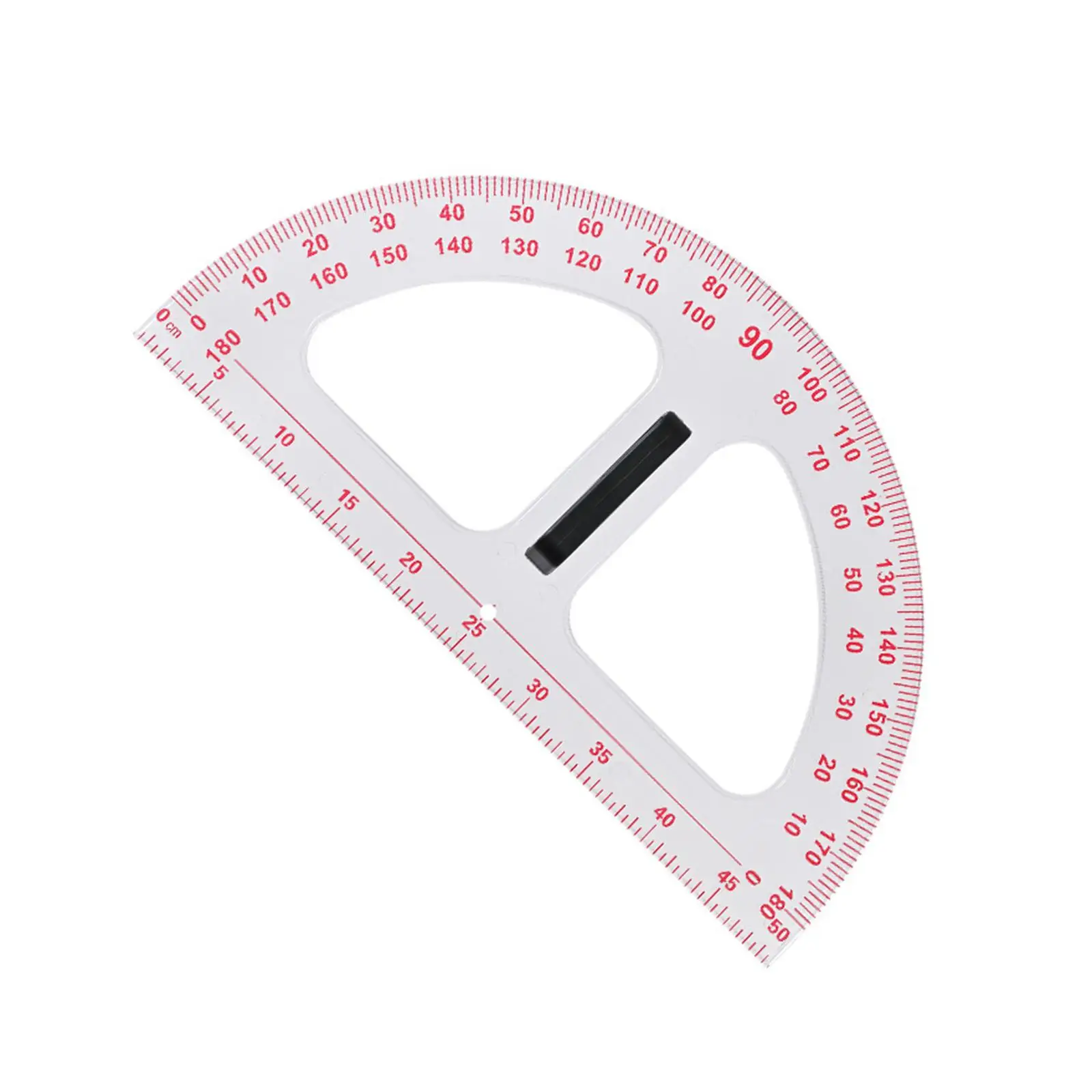 Math Protractor Drawing Tool with Detachable Handle Semi Circular Protractor for Woodworking