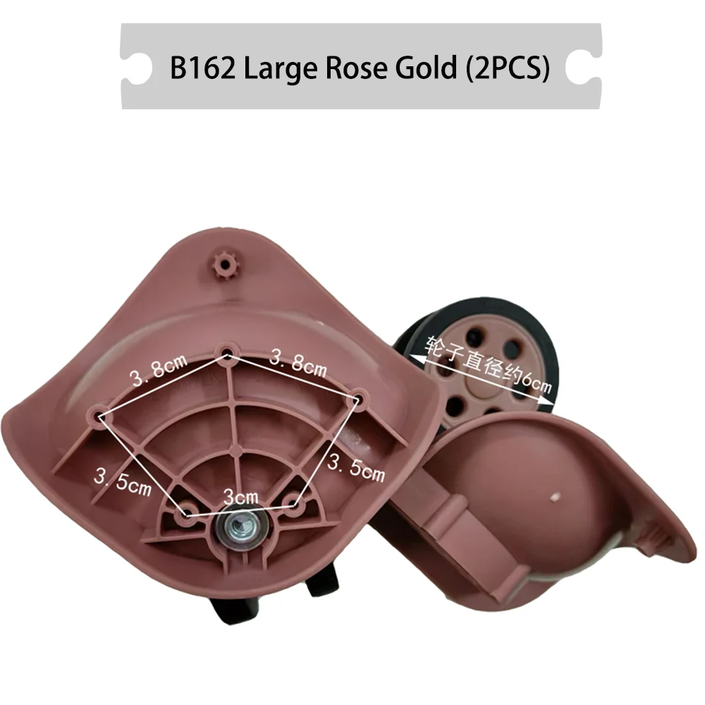 Roda silenciosa universal para bagagem, rodas anti-desgaste, rodas substituíveis, rotação flexível, adequado para LBJ B162LK