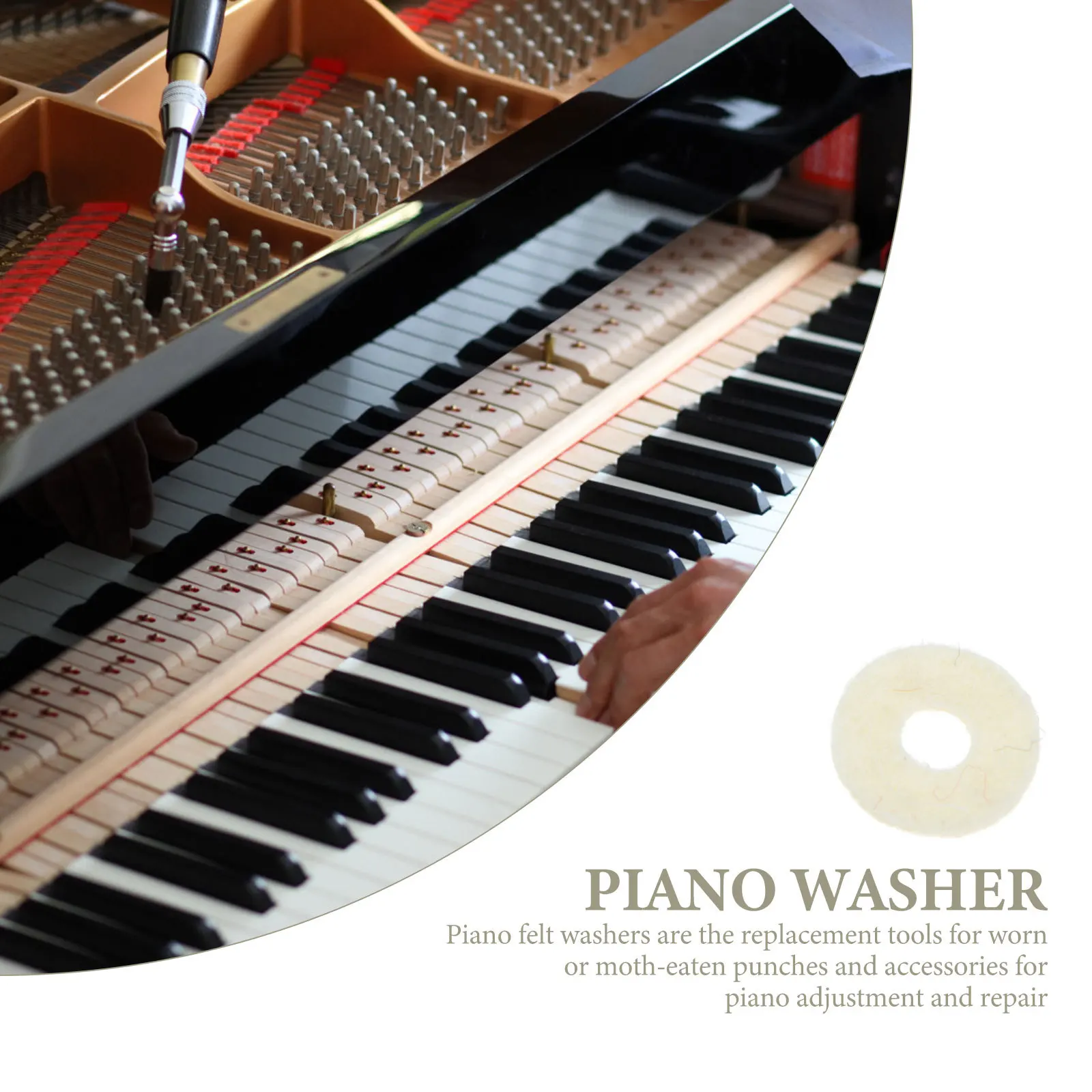 

90pcs Piano Key Washers Felt Material For Key Leveling Balancing Repair Parts Compatible With Keyboard Front Rail Regulating