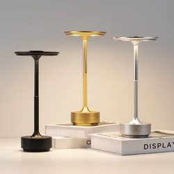 Rechargeable LED Desk Lamp Touch Dimming USB Portable Charging Coffee Shop Bar Vintage Decoration Atmosphere Night Light