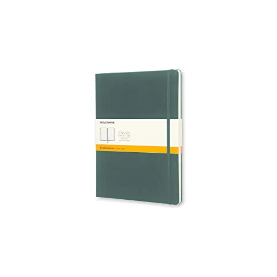 

Classic Notebook, Hard Cover, Ruled/Lined, XL 7.5" x 9.5",Forest Green, 192 Pages