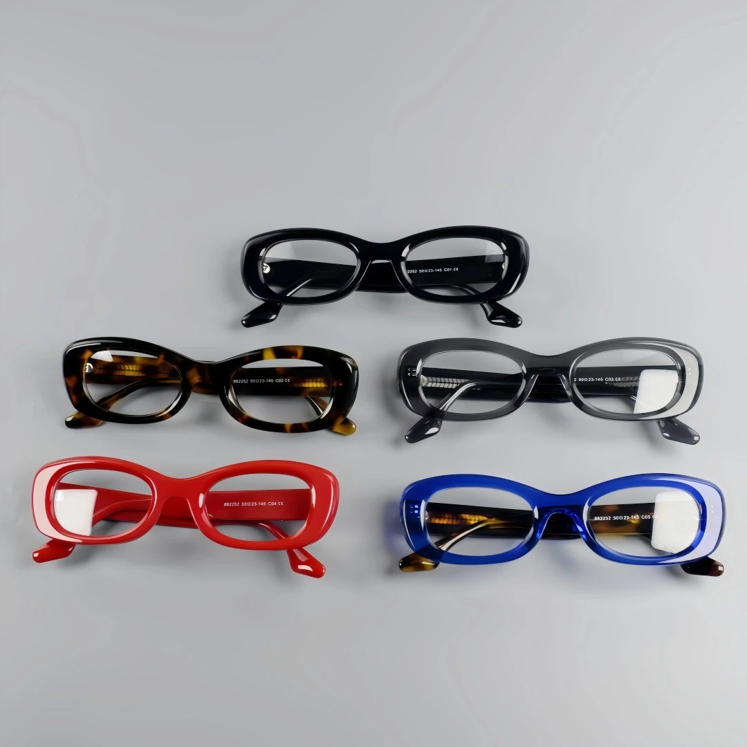 

Retro acetate fiber eyeglass frame 882252 oval eyeglass frame can be paired with prescription glasses
