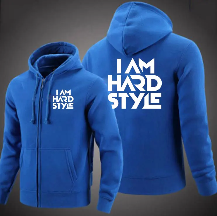 ربيع الخريف الرجال امرأة أنا Hardstyle مطبوعة سترة سستة شارع العليا طويلة الأكمام عارضة الرياضة الرجال مقنعين هوديس