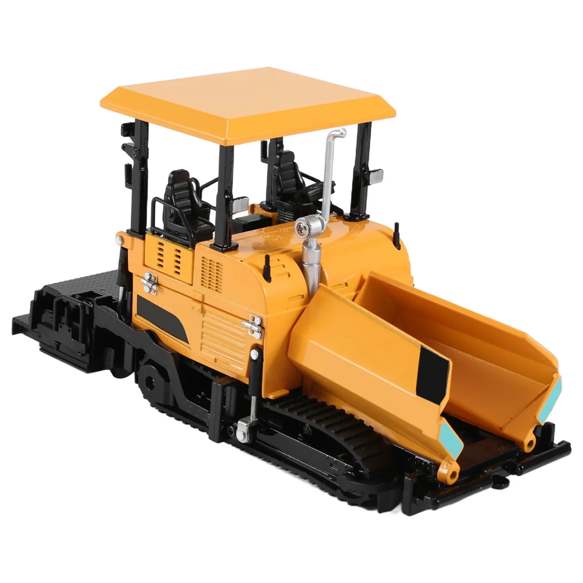 Liga diecast pavimentar máquina de pavimentação asfalto estrada caminhão de construção 1:40 modelo de veículo de engenharia decoração brinquedos do miúdo, amarelo