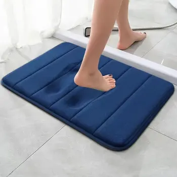 Vikama 욕실 발 매트, 주방 바닥 매트 카펫, 욕실 코랄 벨벳 카펫