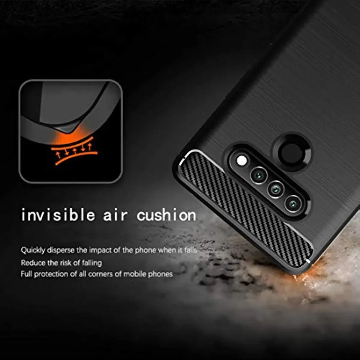 Case for LG Stylo 6 / Stylo 7 5 4 / Q Stylus TPU Case Soft Silicon Brushed with Texture Carbon Fiber Design Cover