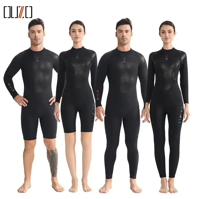 

3mm Men'S Women'S Quick-Drying Surfing Wetsuit Warm Super Elastic One-Piece Winter Swimsuit Diving Fishing Hunting Clothing