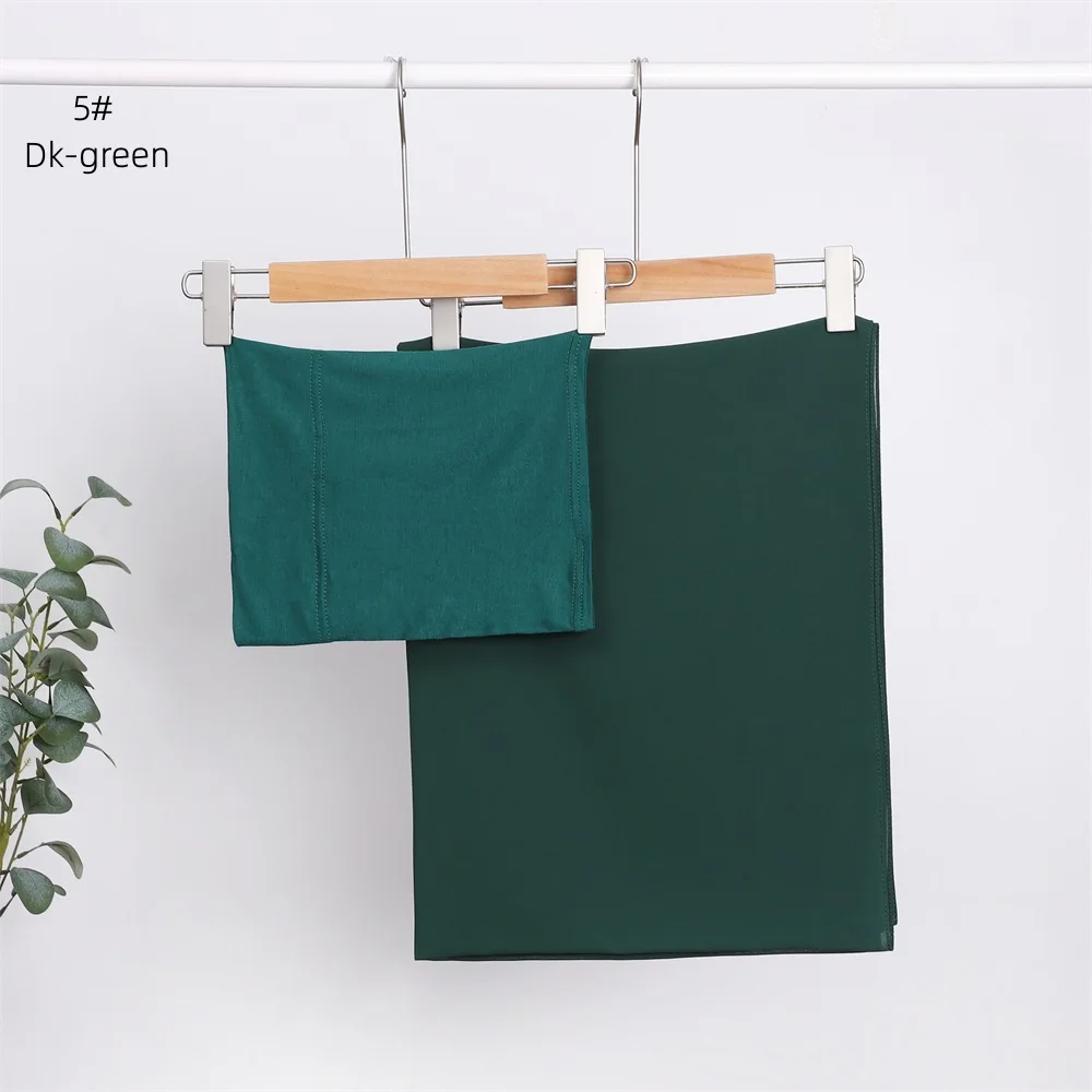 

Новый комплект для женщин: дышащий эластичный тюрбан из модала, шарф из жемчужного шифона, хиджаб, головной платок, тюрбан для женщин.
