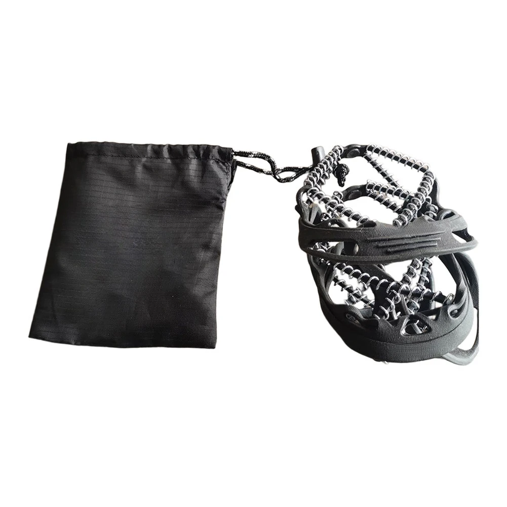 Ice Traction Cleats with Stainless Steel Coil System and Silicone TPE Construction for Stable Walking on Outdoor Terrain