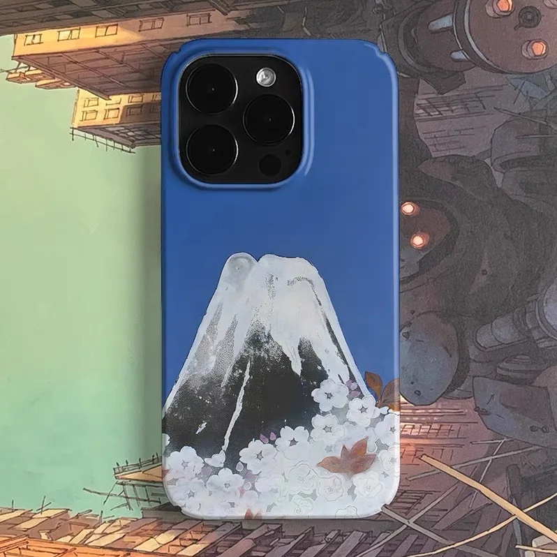 

Жесткий чехол для телефона Ice and Snow Volcano Art для IPhone 16E 15 PLUS 14 13 Pro Max, задняя крышка для 12 Mini 11 Pro Max XR SE 2020 Capa