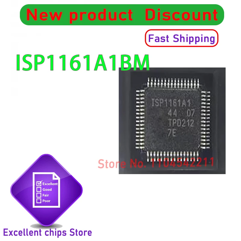 ISP1161A1BD ISP1161A1BM ISP1161A1 QFP-64 100% Brand New Original 1~10pcs/lot