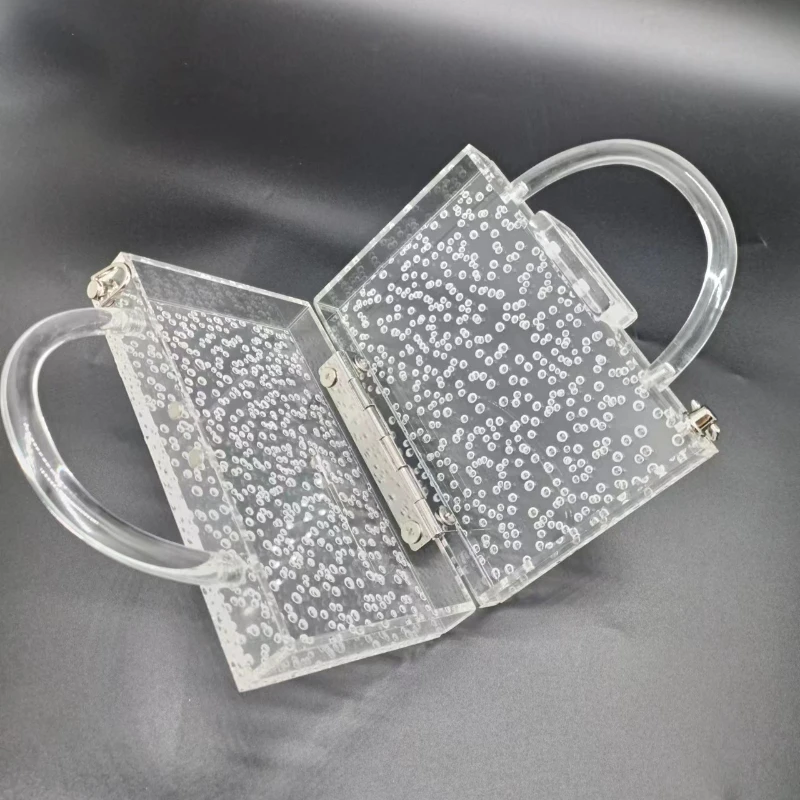 Acrylic Bubble Transparent Bag New Trendy Evening Clutch Handbag Designer Luxury Brand Bags Square Women's Shoulder Tote Wallet - Image 6