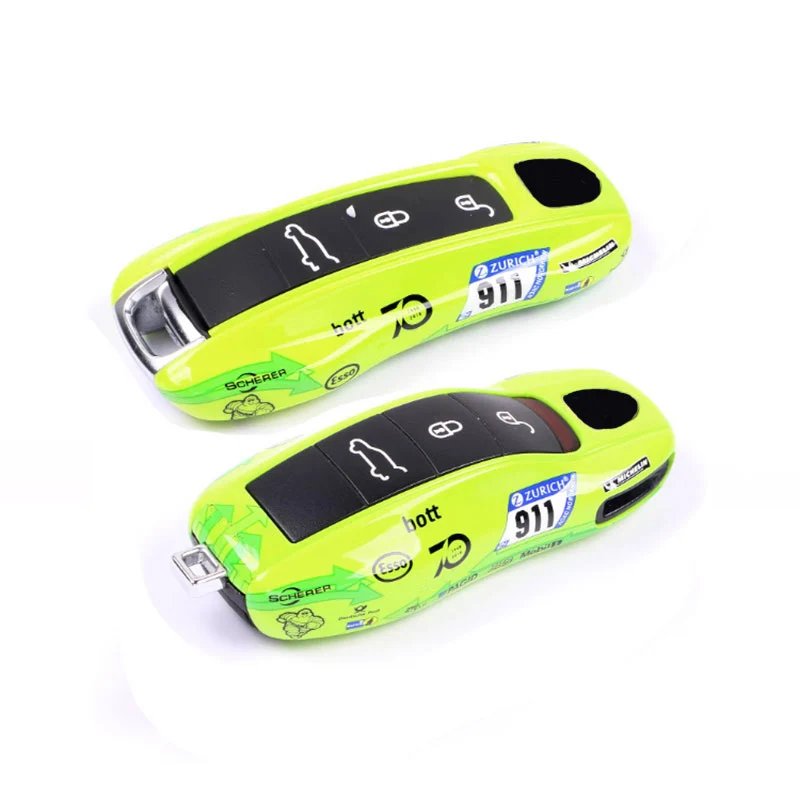 

Зеленый ABS чехол для автомобильного ключа, чехол для Porsche Cayenne Macan 911 Panamera 718, декоративный держатель для автомобильных ключей, аксессуары для ключей